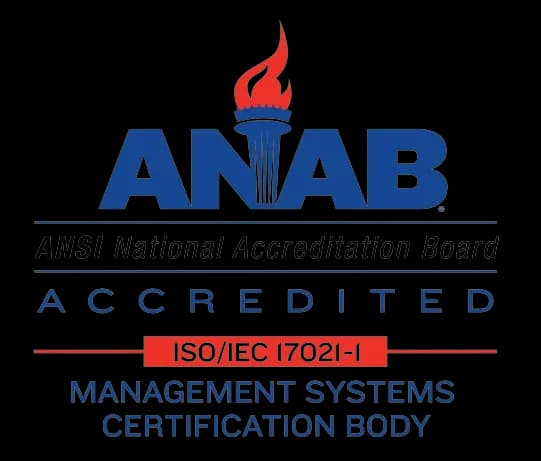 ANAB accredited management systems certification body, ISO/IEC 17021-1